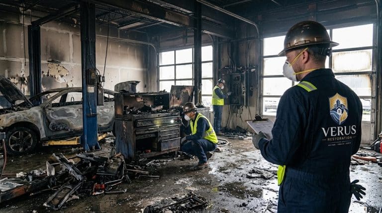 Equipment and documentation from a Verus fire & smoke damage restoration job