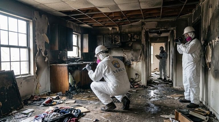 Smoke damage restoration in metro Atlanta: a Verus crew on site