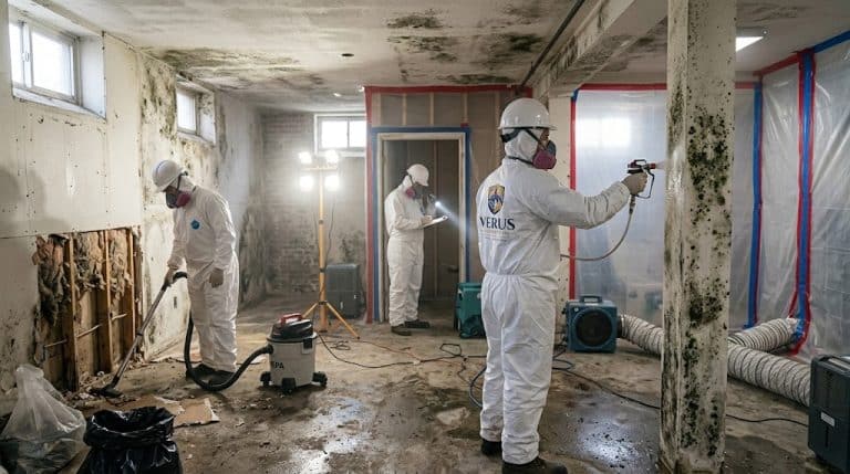 Equipment and documentation from a Verus mold removal job