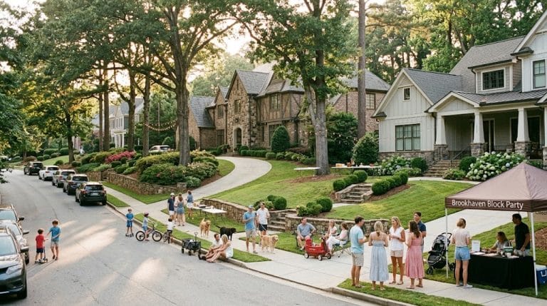 Homes in Brookhaven, Georgia, where Verus provides 24/7 water damage restoration