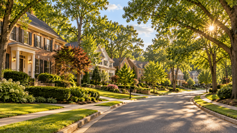 A residential street in Smyrna & Vinings, GA served by Verus Restoration