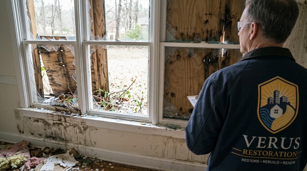 Restoration services after storm damage: a Verus crew responding at a metro Atlanta property