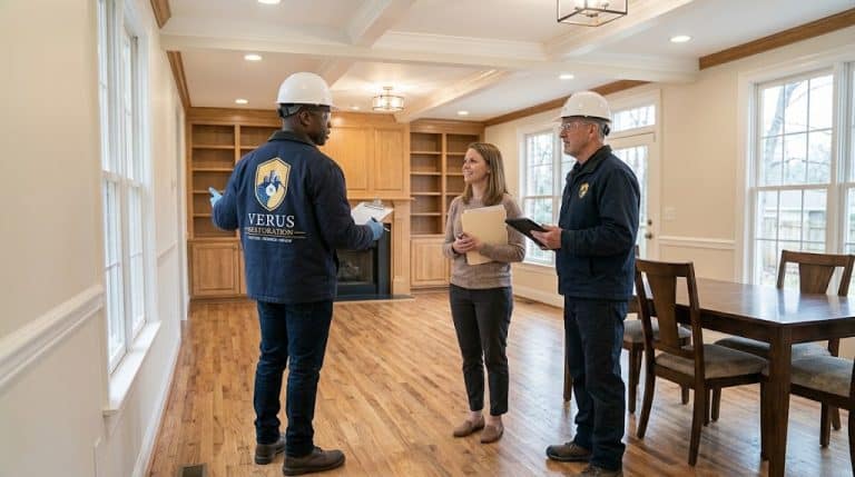 After you contact Verus, a crew lead meets you on site